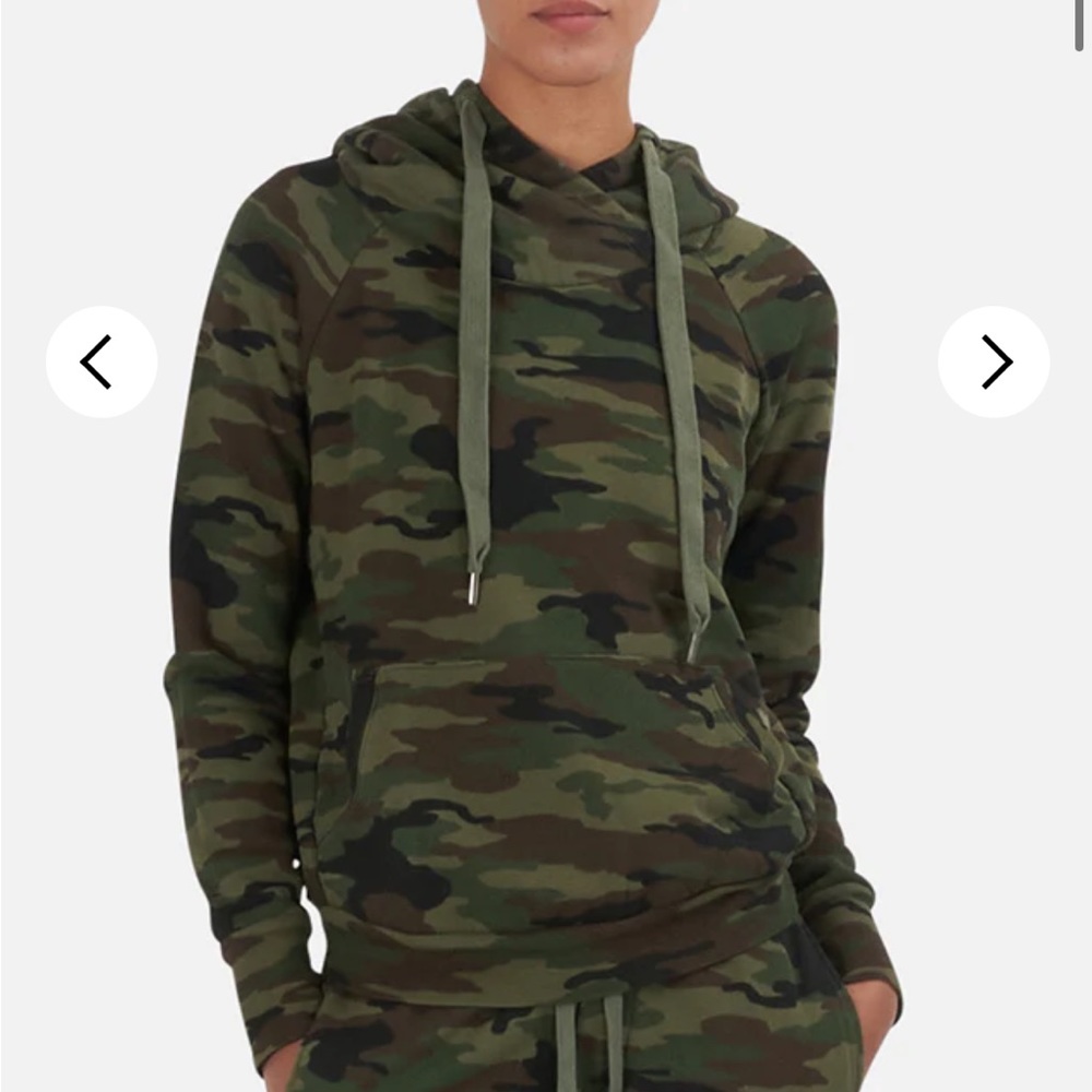 NSF x soul cycle camo hoodie size small.